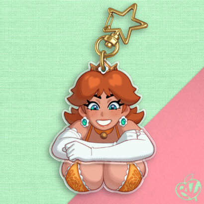 Thumbnail Keychain Jiggly Flower Princess Rizdraws